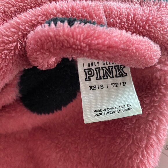 PINK Victoria's Secret Cozy Plush Robe Polka Dots Size XS - Picture 5 of 5